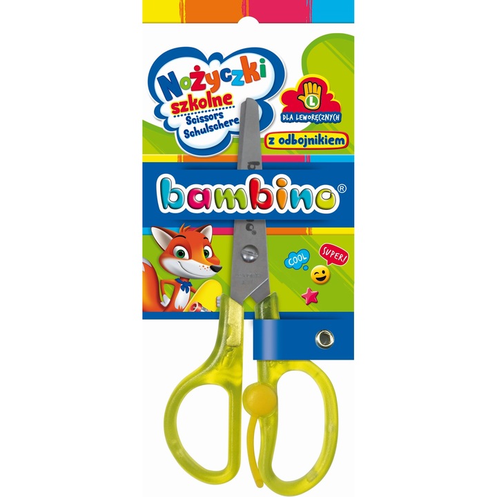 Foarfeca pentru copii St.Majewski pentru stangaci, cu varfuri rotunjite, 15cm