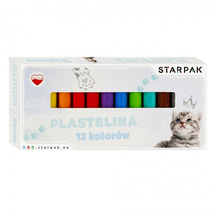 Set plastilina Starpak, 12 culori, 2x20x9cm