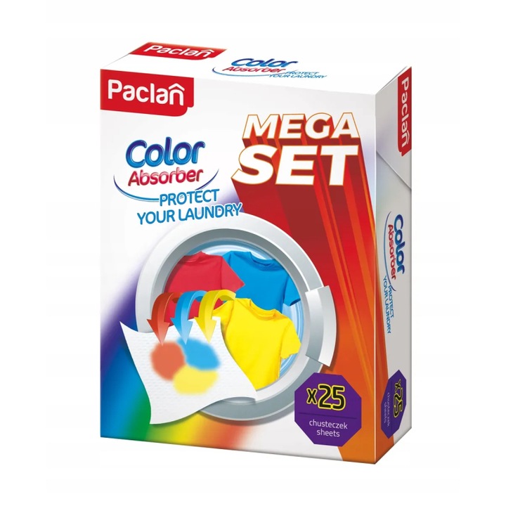 Servetele absorbante de culoare, Paclan, 25 bucati