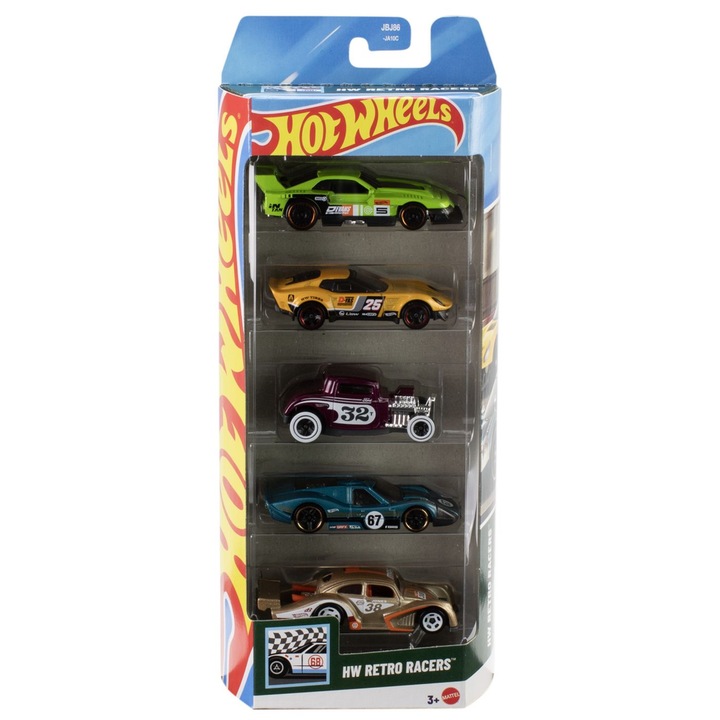 5 darabos Hot Wheels Hw Retro Racers kisautó szett