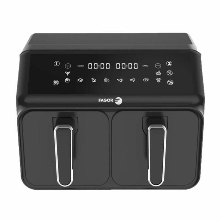 Friteuza cu Aer Fagor FG2X4L Negru noir 2200 W 8 L