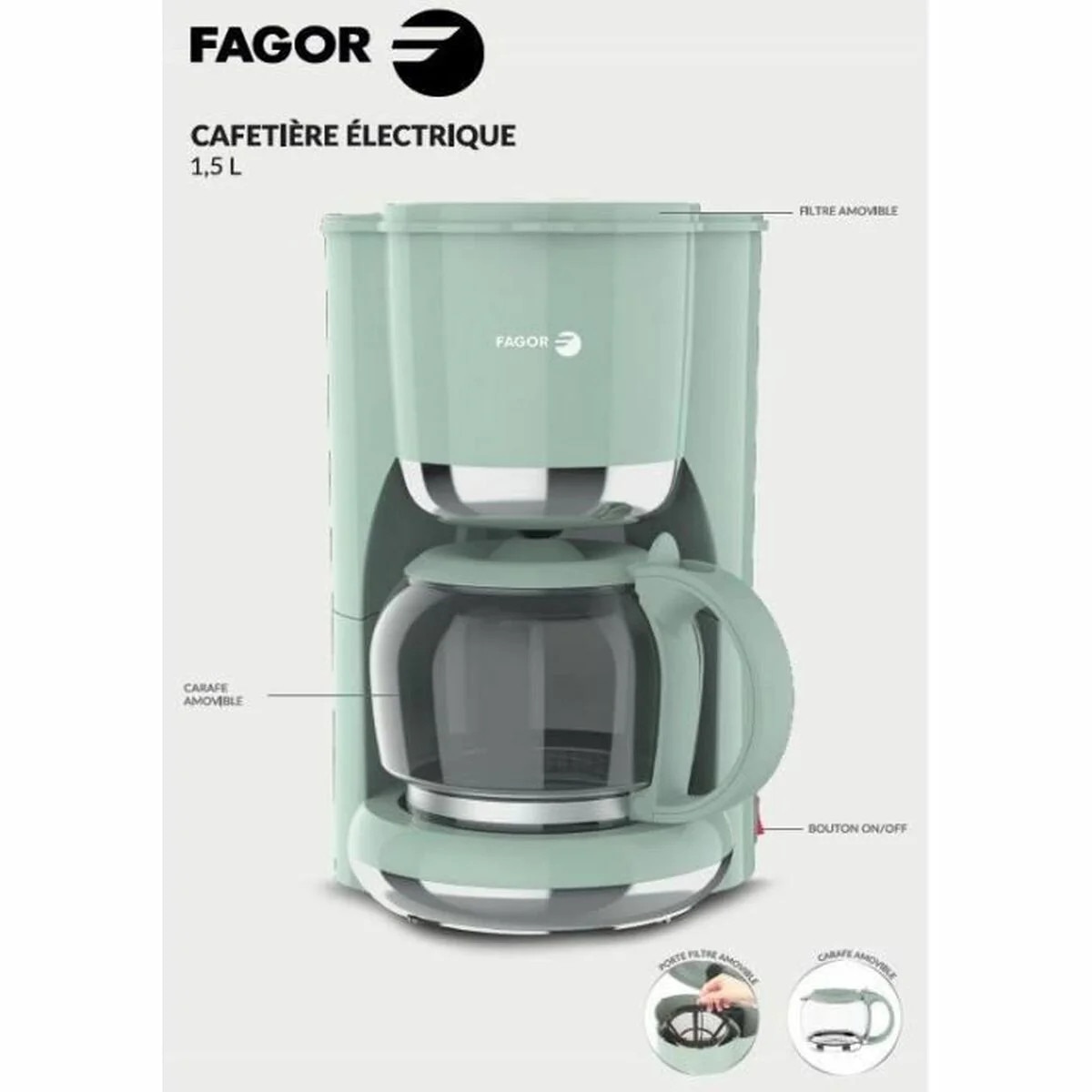 Cafetiera cu Filtru Fagor FG1560 1,5 L 12 Hrníčky