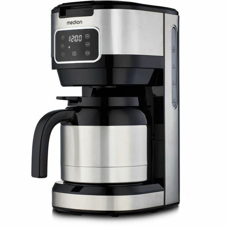 Cafetiera Medion, Drip Coffee Machine, 900 W, 1,2 L, argintie