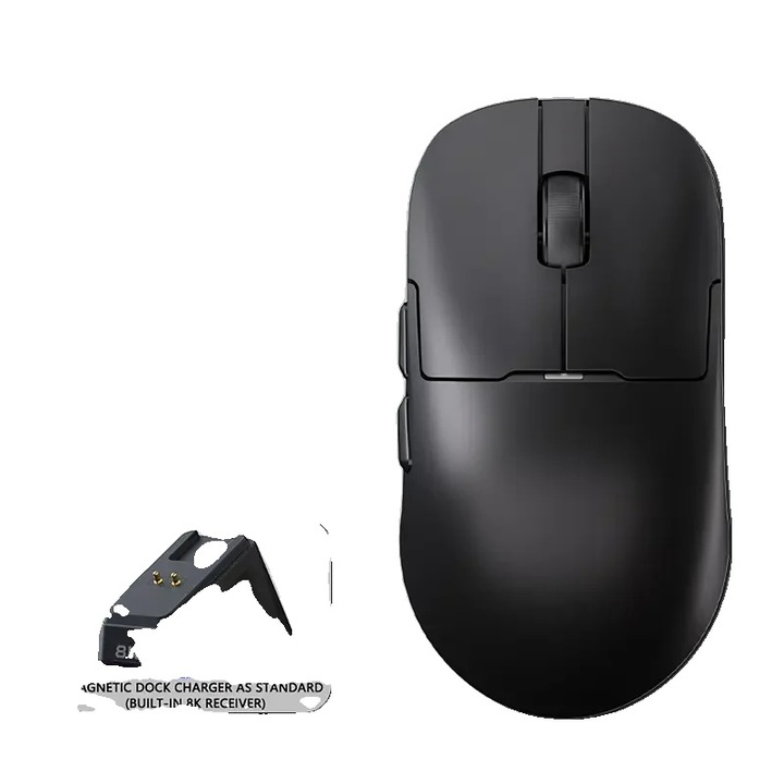 Mouse wireless, 42000 DPI, conectivitate USB-C si Bluetooth, negru, 56g