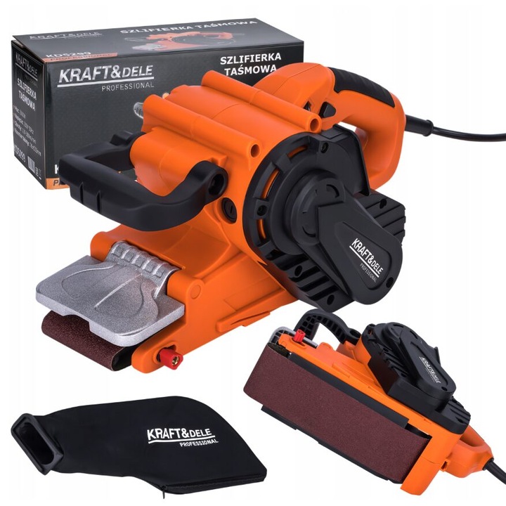 Slefuitor cu banda 2000W, 220V, 76 x 533 mm, sac pentru praf, Kraft