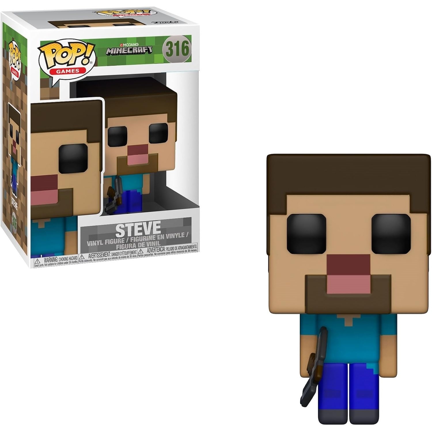 Figurina Funko Pop! Games Minecraft – Steve, Vinyl, Nr. 316 - eMAG.ro