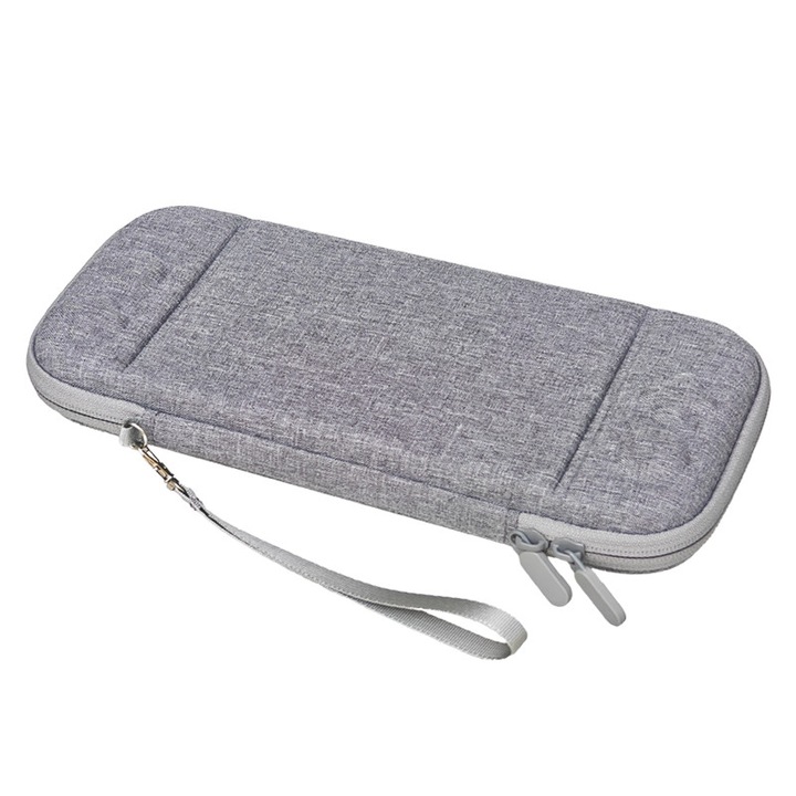 Калъф за конзола, Bluvista, Съвместим с Nintendo Switch2 (2025), Чанта за носене на конзолата, със стъклени фолиа, Механизъм за протектор на екрана, Въже за ръка, Дизайн с двоен цип, Мек микрофибър, Сив