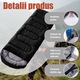 Sac de dormit tip mumie,1.6 kg, usor, portabil, usor de depozitat, interval de temperatura recomandat (5°C~0°C), potrivit pentru sezoanele toamna-iarna (camping in aer liber)，negru