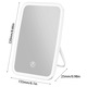 Oglinda cosmetica portabila cu suport, 10x marire, dimensiuni 12x14cm, culoare alba