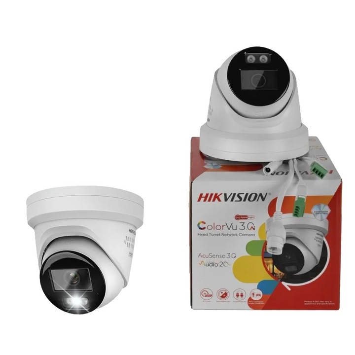 Мрежова IP камера, 8MP, интелигентна хибридна светлина, бяла светлина, 2.8 мм