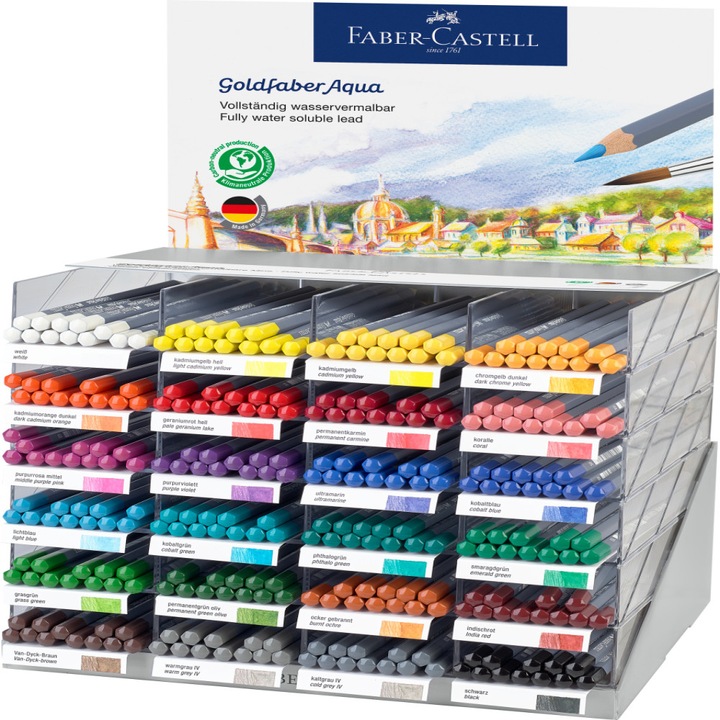 Display 288 Buc Creion Colorat Aquarelle Goldfaber Faber-castell