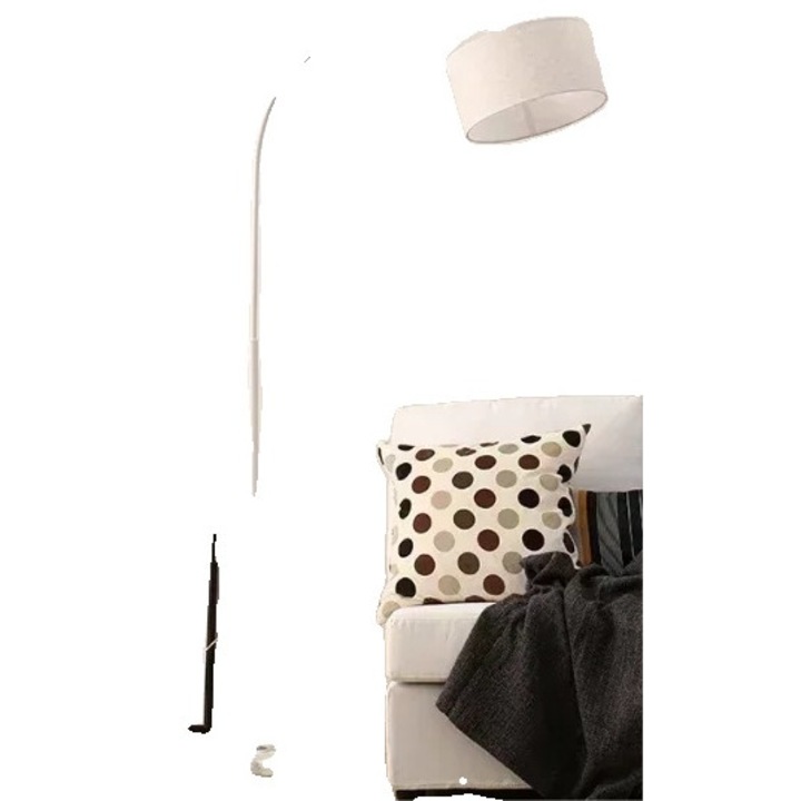 Lampa de podea, reglabila pe inaltime, reglabila intensitate, masca din in alb, protectie oculara LED 5W, UE