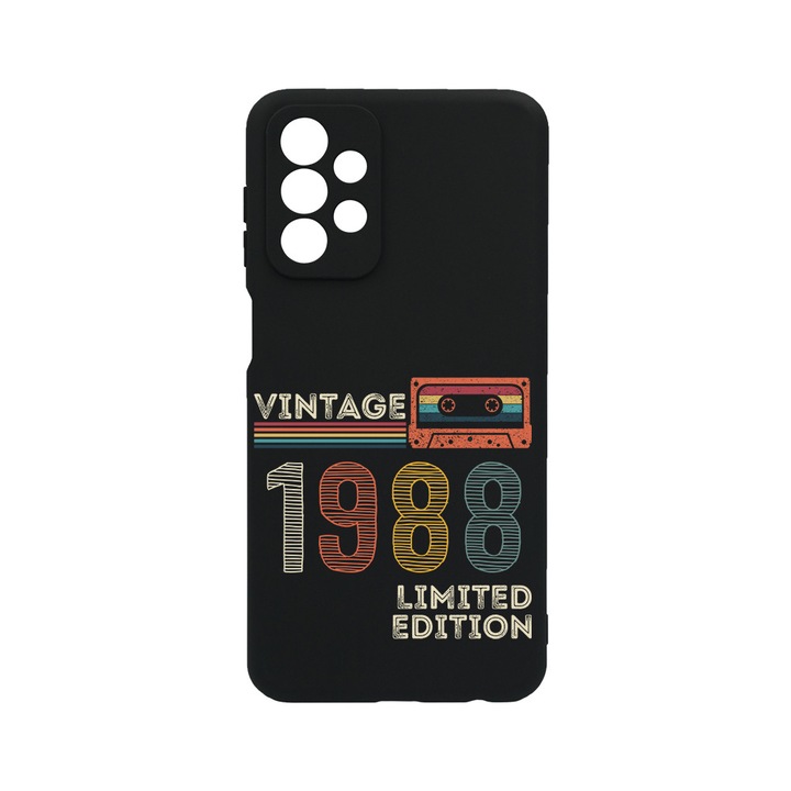 Силиконов калъф BestCase за Samsung Galaxy A53 5G, Limited Edition 1988 - Vintage Tape, Slim SIlicon 0.8MM, Camera Protection, Black, 1396474 B 1984