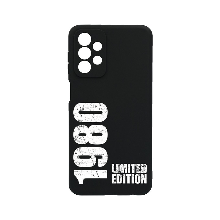 Силиконов калъф BestCase за Samsung Galaxy A53 5G, Limited Edition 1980, Slim SIlicon 0.8MM, Camera Protection, Black, 1396474 B 1955