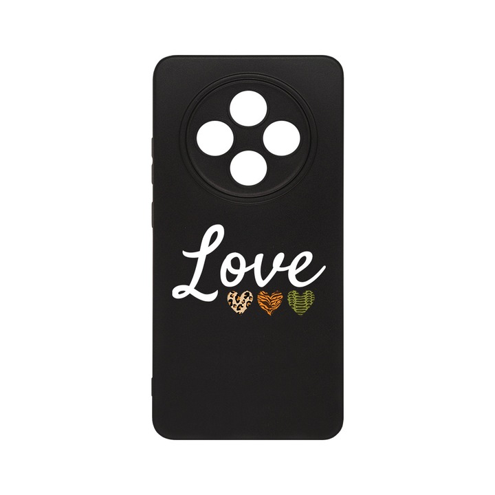 BestCase 0.8mm Slim Szilikon telefontok, kompatibilis modell Xiaomi Redmi 14C / Redmi A4 / Poco C75, Love, Kamera védő, Fekete, 2022874 B 1875