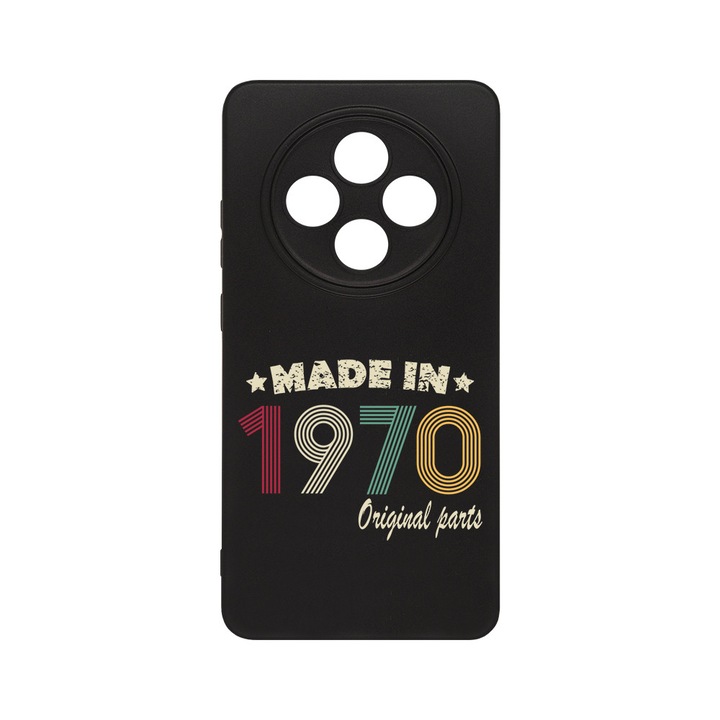 BestCase 0.8mm Slim Szilikon telefontok, kompatibilis modell Xiaomi Redmi 14C / Redmi A4 / Poco C75, Original Parts - Made In 1970, Kamera védő, Fekete, 2022874 B 1987