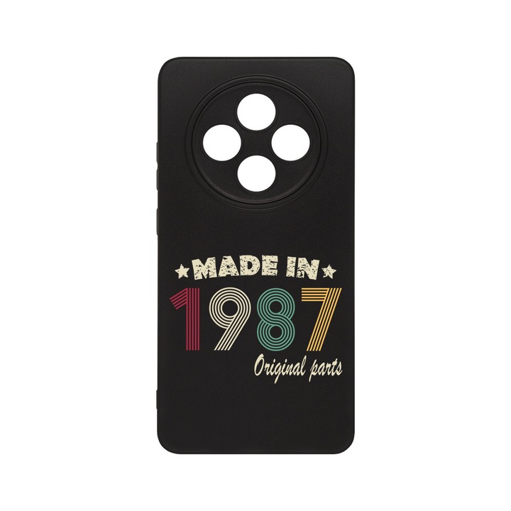 BestCase 0.8mm Slim Szilikon telefontok, kompatibilis modell Xiaomi Redmi 14C / Redmi A4 / Poco C75, Original Parts - Made In 1987, Kamera védő, Fekete, 2022874 B 2004