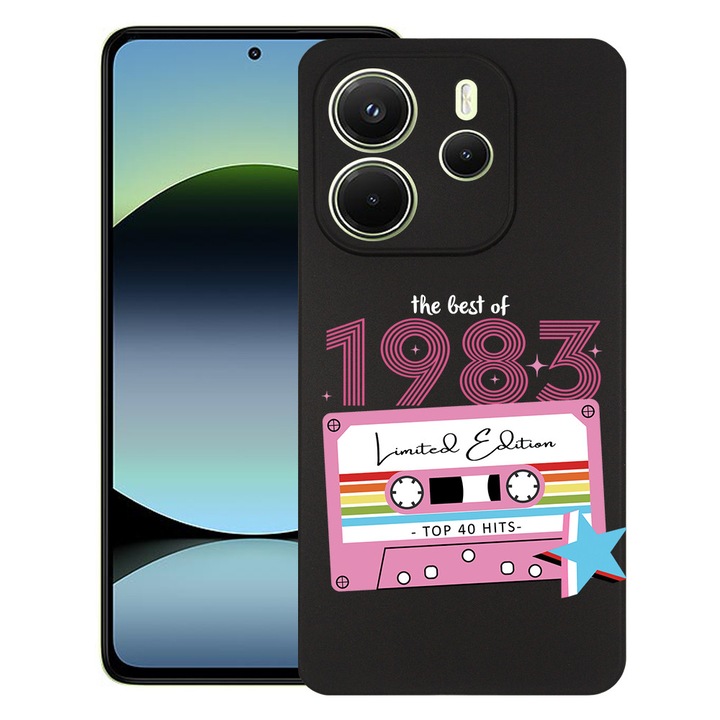 BestCase® Husa Slim Silicon pentru Xiaomi Redmi Note 14 4G, Limited Edition - Best Of 1983 - Girl Style, 1926342 B 1937