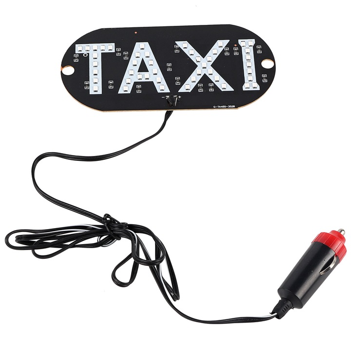 Lampa semnalizare taxi LED albastru 12V cu ventuza montaj parbriz