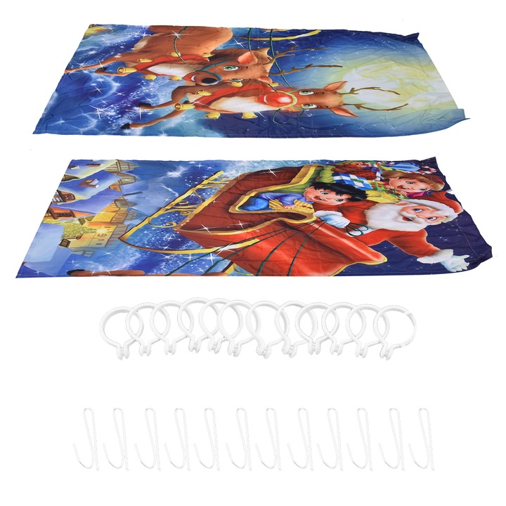 Затъмняващи завеси, многоцветни, комплект 2 броя