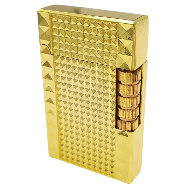 Bricheta gaz, auriu, 6x3,7x1,2cm, set cu pokrowiec