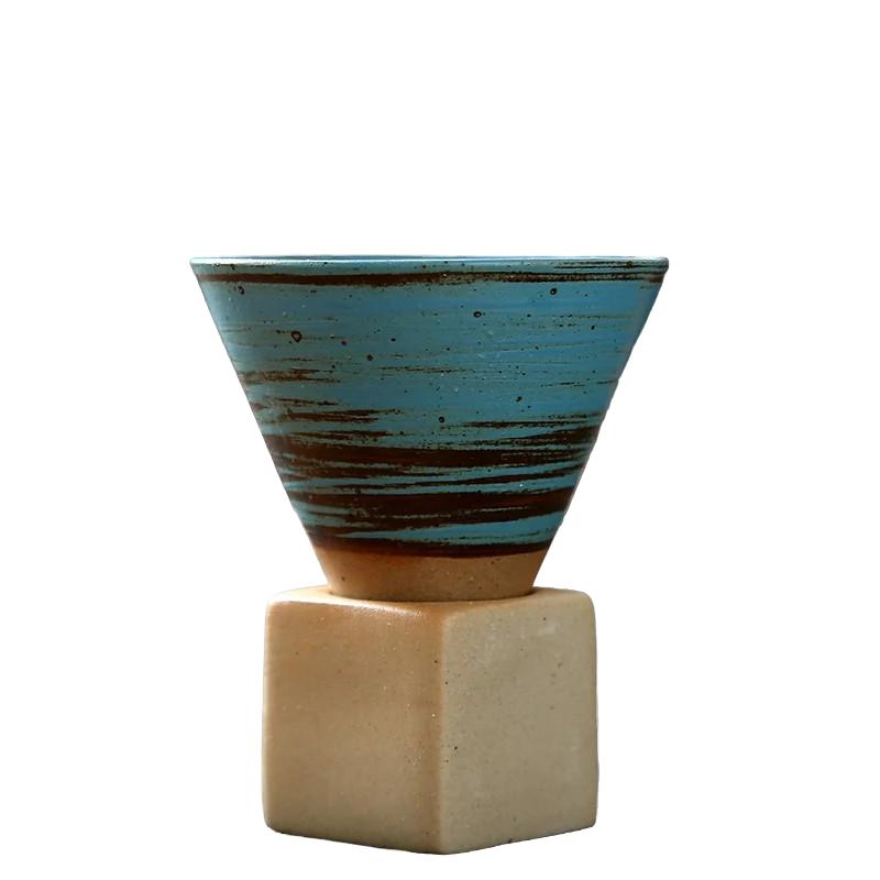 Cana ceramica japoneza 200ml, design intim, 9.3x9.5cm, set 1