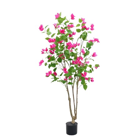 Copac artificial bougainvillea, verde/roz, 150cm - eMAG.ro