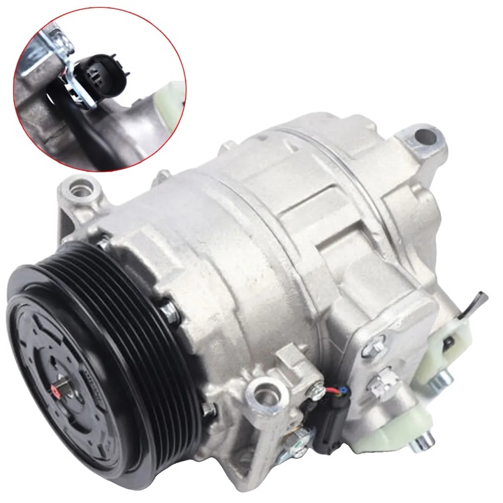 Автомобилен компресор със съединител, сребрист, висока издръжливост, надеждна работа