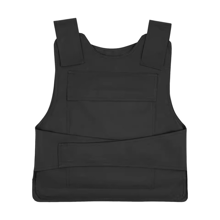 Vesta antiglont cu manusi, pentru protectie, bretele reglabile, neagra