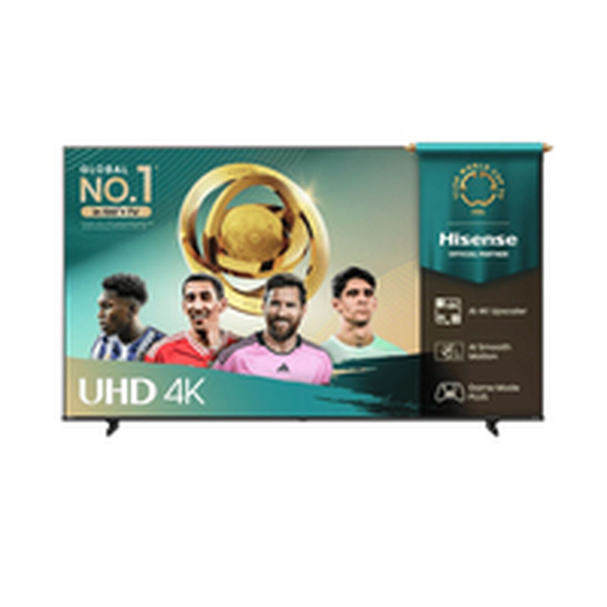 Televizor Smart, Hisense, 4K Ultra HD, LED, Negru, 30W, VESA 600x400mm