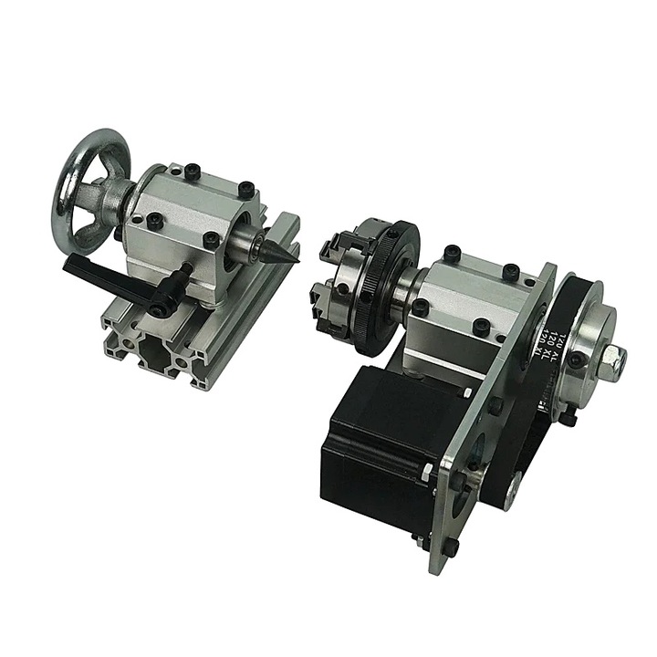 Axa rotativa, mandrina cu 4 falci, argintiu