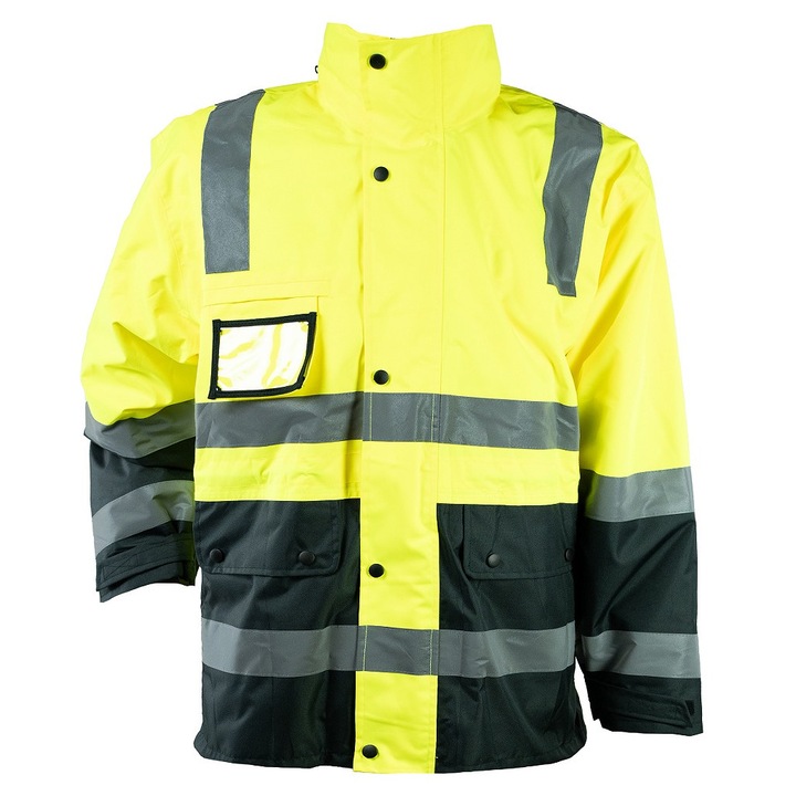 Jacheta 6-in-1 PGT Aurora, galben HV, impermeabila, poliester, galben/negru, L