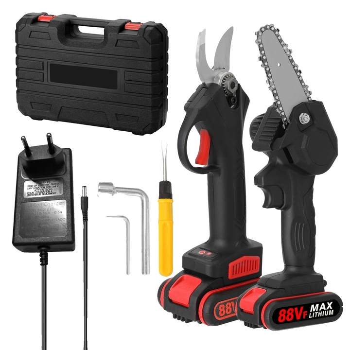 Kit foarfece electrice, foarfece de gradinarit fara perii