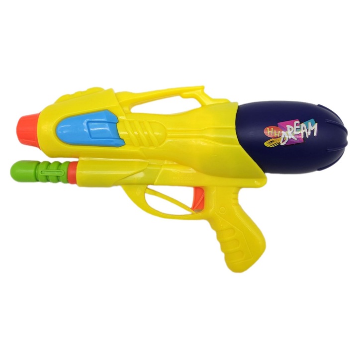 Воден пистолет Kathay-Haster 29 см, жълт, с помпа, 29x16x6.5 см