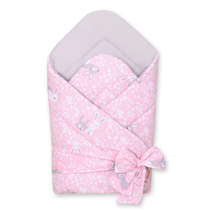 Bobono babatakaró, rózsaszín, 77x77 cm, OekoTex minősítésű pamutból