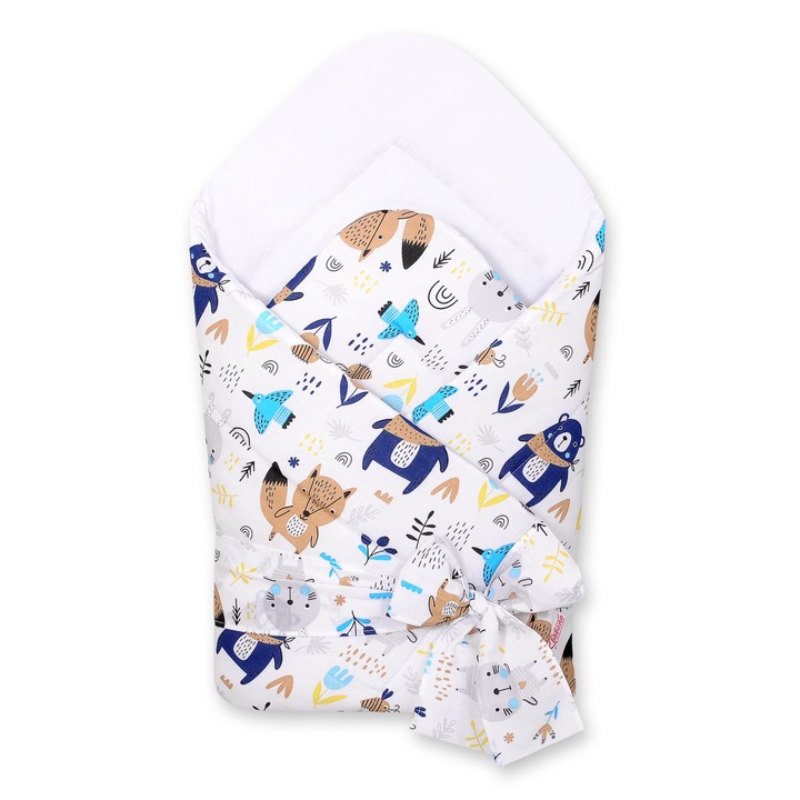 Bobono babatakaró, 77x77cm, 100% pamut, fehér