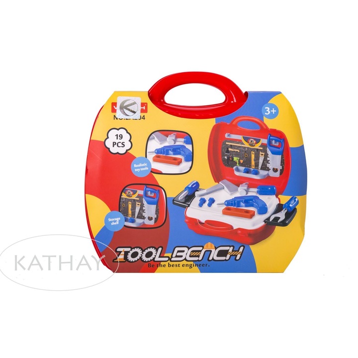 Комплект инструменти Kathay-Haster, 18 части, пластмаса, 24x11x22 см, за деца над 3 години