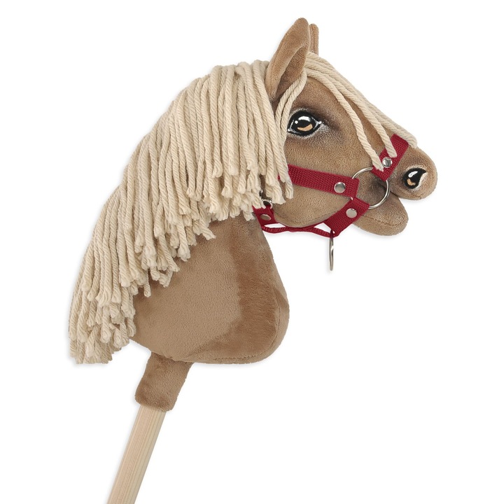 Hobbi ló kantár A4, Szuper Hobbi ló, bordó, 1,5 cm széles