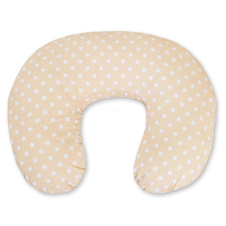 Perna de alaptare Bobono, 60x47cm, bumbac certificat, bej