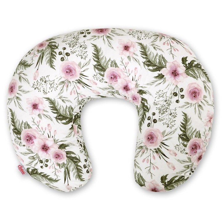 Perna de alaptare Bobono, model fasole, 60x47cm, material certificat, alb