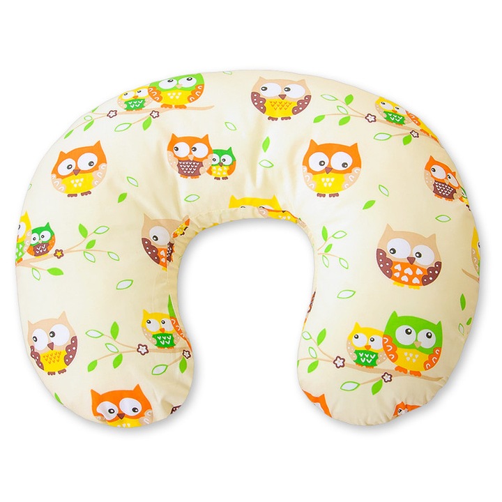 Perna de alaptare Bobono, 60x47cm, bumbac certificat, galben