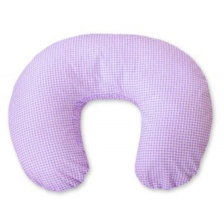Perna de alaptare Bobono, 60x47cm, 100% bumbac, antialergic, violet