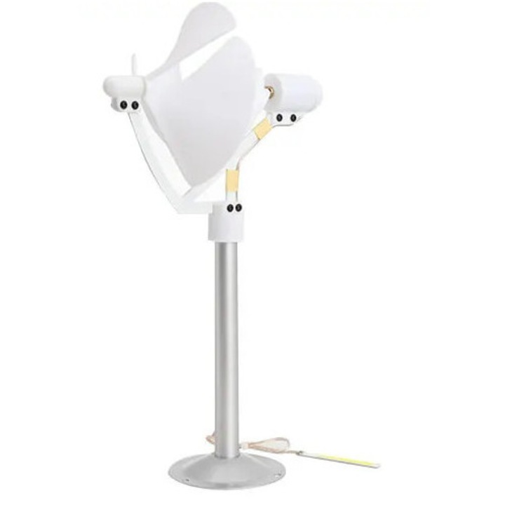 Turbina eoliana spirala miniaturala, viteza de vant de pornire mica, material PAL durabil, alb