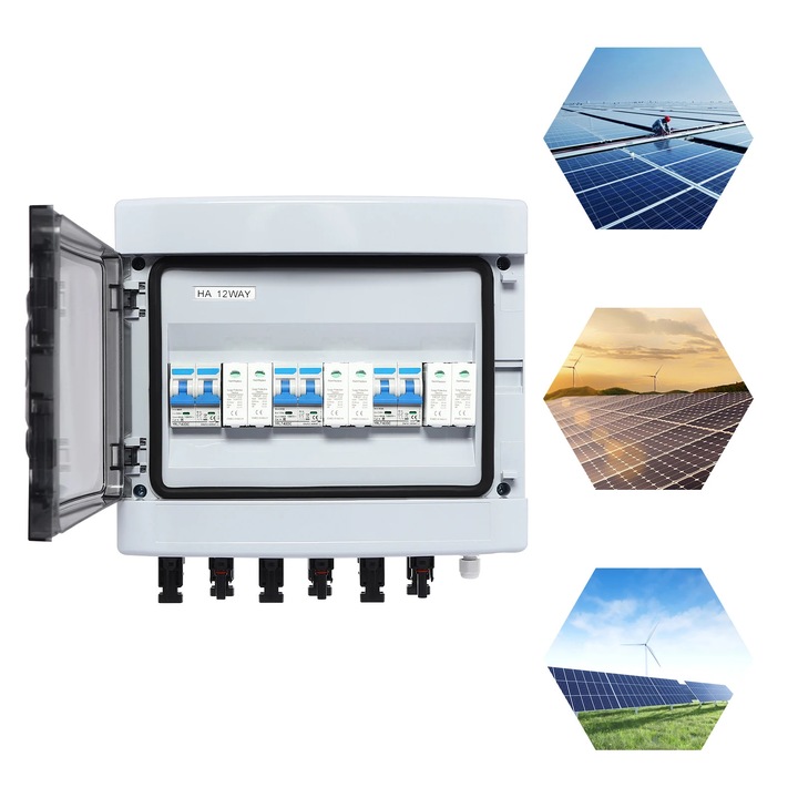 Cutie de combinare PV, Mini 1000 V DC, 40 A, intreruptor automat, comutator de deconectare, pentru panouri solare