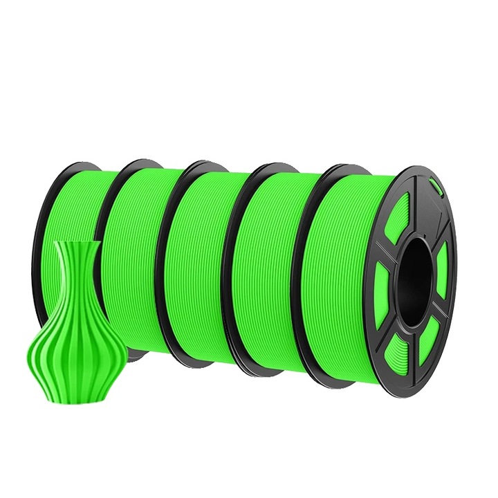 Filament 3D, HS Matte PETG 5GN, 1.75mm, 330m, rezistenta la impact, set