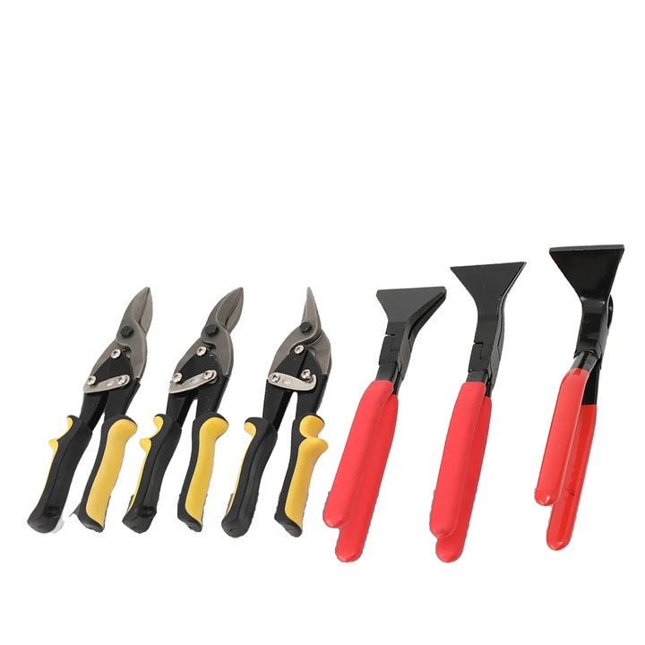 Set de clesti pentru indoirea metalului, 6 piese, otel crom-vanadiu, manere ergonomice, unghiuri multiple