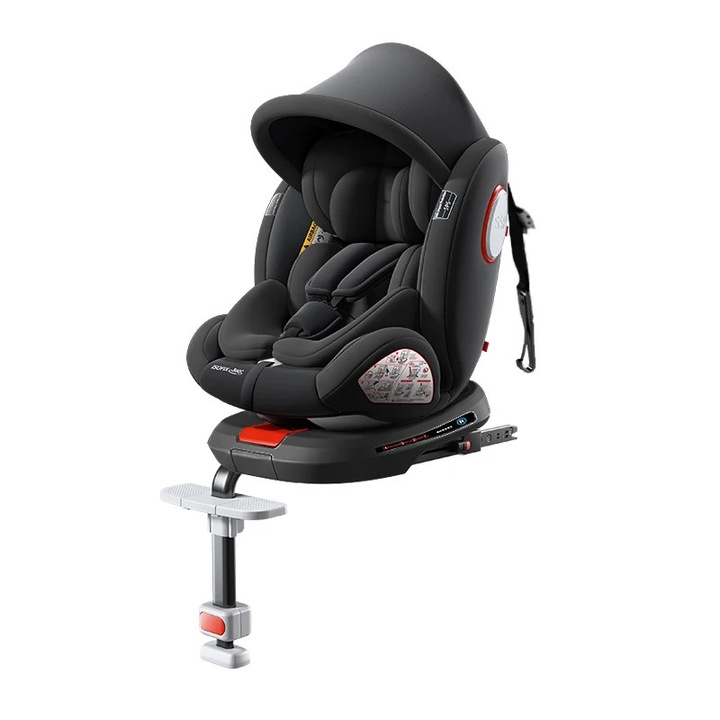 Scaun auto copii, rotire 360, instalare ISOFIX, negru, 9-36 kg