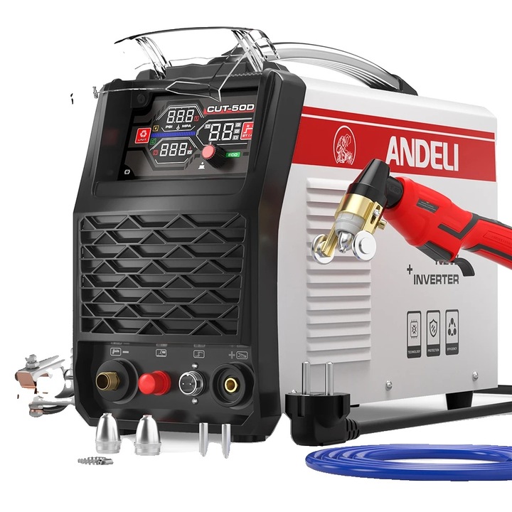 Masina de taiere plasma CUT-50D LED, 50A, 220V, compacta, 42.5x30x15.5cm