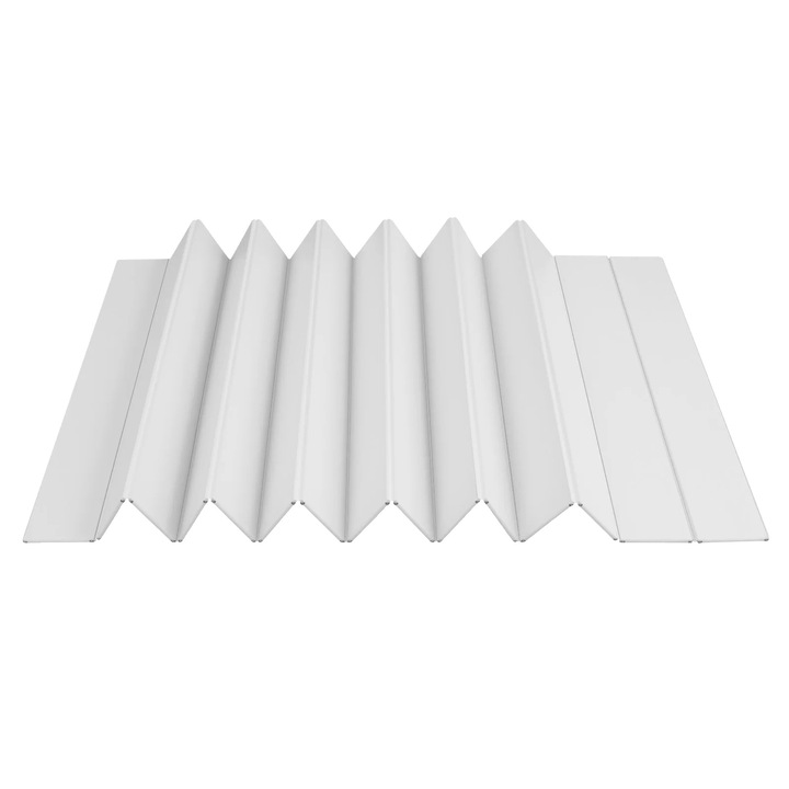 Capac pliabil cada, PVC, dreptunghiular, gri deschis, 160x70x0.65cm