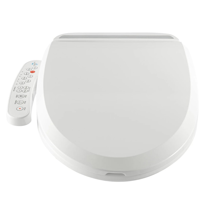 Capac WC cu bideu inteligent, Capac WC electric, Putere 1350 W, Trei Temperaturi 33/36/40 °C, Uscator Cu Aer Cald, Priza EU 220 V, Alb